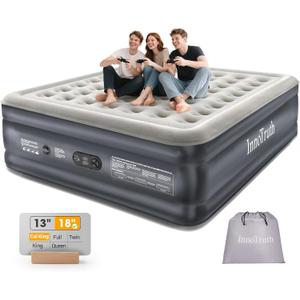 InnoTruth Cal King Air Mattress with Built in Pump, Keep Feet from Dangling, Extra Length Inflatable Blow up Mattress, Comfort for People(190CM Height), Ideal for Guest & Home, 700lbs, Gift for Mom, California King