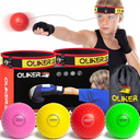 Boxing Reflex Ball for Kids, 4 Levels Boxing Ball with 2 Headbands, 1 Pair Gloves and 1 Goggles, Perfect for Reaction, Punching Speed and Hand Eye Coordination Training