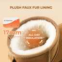 DREAM PAIRS Snow Boots for Women Genuine Suede Faux Fur Lining Anti-Slip Warm Winter Booties Slip On Memory Foam Ankle Boots FuzzyClassic Low Boots (Brown)