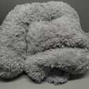 GGIB Calming Dog Bed Fluffy Plush Dog Mat for Furniture Protector with Removable Washable Cover for Large Medium Small Dogs and Cats (Extra Large (53x39.3x6), Grey)