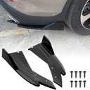 JSCARLIFE Car Rear Bumper Lip, ABS Universal Protector Bumper Lip, Strip Spoiler Side Skirt Anti Scratch Protector (Black)