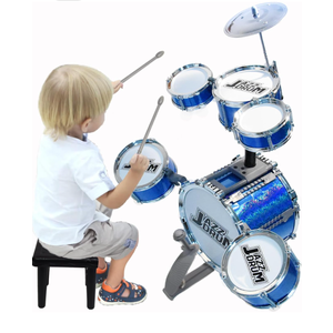 Toddler Drum Set Kids Drum Set with Stool Toddler Drum Set for Ages 3-5 4-6 5-7 Drum Sets Toy Six Drums Baby Drums Set Musical Instruments Drum Toy Playset Birthday Xmas for Boys Girls