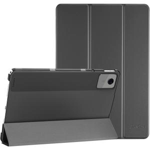 ProCase Smart Case for Lenovo Tab M11/Tab K11 LTE 11" 2024 TB330FU, Lightweight Stand Tri-Fold Hard Shell Protective Tablet Cover Translucent Back Case Support Auto Wake/Sleep - Black