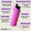 Knockout Pepper Spray - Wavy Silicone Case Design - Portable Pepper Spray w/Invisible UV Dye - Stylish & Functional - Glow in The Dark Top - Includes Matching Lanyard