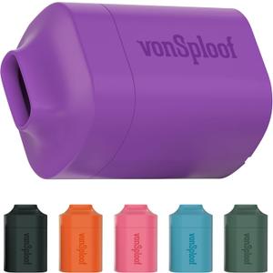 Personal Air Filter To Trap Smoke & Odor - Easy To Use & Long Lasting Replacement Smoke Filter up to 500+ uses I Eliminate Smell For Your Buddy and You with Smoke Catcher I Sploof Vaporizer (Purple case + Recyclable filter)