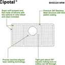 25.5 in. x 13.5 in. Rear Drain Sink Grid with Supersoft Silicone Feet in 304 Grade Stainless Steel, Small