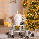 3 Pcs Round Acrylic Display Riser Clear Round Stands Clear Pedestal Riser Board for Cake Plant Dessert Jewelry Collectibles Cupcakes Figures Organizer Home Decor Wedding Birthday Party(6'',8'',10'')
