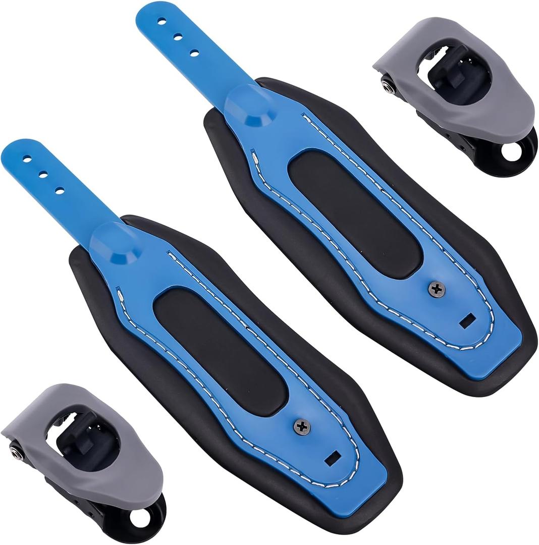 2pcs Snowboard Bindings Ankle Straps Replacement, Comfortable Ski and Snowboard Bindings Ladder Strap with Easy Adjust Buckles Universal Ankle Strap for Ski Boot Tool Skiing Skateboard Accessories