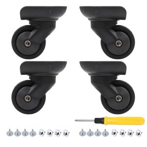 2 Pair Replacement Wheels for Luggage 360 Swivel Suitcase Casters Rollers 1.33inch W293