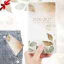 ReliThick 2026-2027 Pocket Calendar for Purse Small Monthly Planner for Women Handy Weekly Pocket Planner Journal Notebook Christmas New Year Gift Sister Friends Women (2026-2027, Boho Leaves)