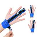DrFinger Broken Finger Splint Brace for Trigger Finger,Injured, Arthritis Pain, Adjustable Brace with 2 Aluminum Plate (1-Finger)