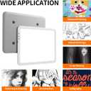 iVAOOZE Rechargeable Battery Powered Light Box for Tracing, A4 Wireless Lightbox Light Copy Board Light Table for Drawing Sketching HTV, Super Bright Light Pad for for Cricut Vinyl, Weeding Tool