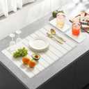 3 Pcs Large Stone Dish Drying Mat for Kitchen Sink Counter Dish Pads Diatomaceous Earth Mats Quick Fast Drying Stone Mat Diatomite Absorbent Tray Dry Matt Kitchen Countertop Dishes Drainer Mat, 23.6" x 15.3"