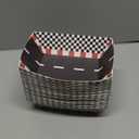 No Folding Required 50 Pack 2 Lb Racing Plates Paper Food Trays Checkered Nacho Trays Disposable Racing Party Food Boat Black and White Food Serving Tray for Race Themed Snack Party Baskets Supplies