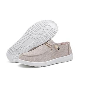 Betyswear Womens Loafers Women Shoes Casual Slip-On Canvas Shoes Breathable Lightweight Boat Shoes for Women 24002-Khaki-7