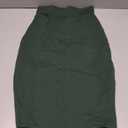 EXCHIC Womens Pencil Skirt Bodycon Business Skirt Side Slit Hem (Green, XS)