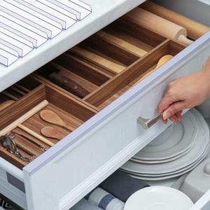 10 Pcs 18" Length 1" Thick Cabinet Edge Protector, Plastic Drawer Protector Edge Guard, Clear Cabinet Protector for Kitchen, Bathroom and Office (Fit 21mm -24mm hickness)