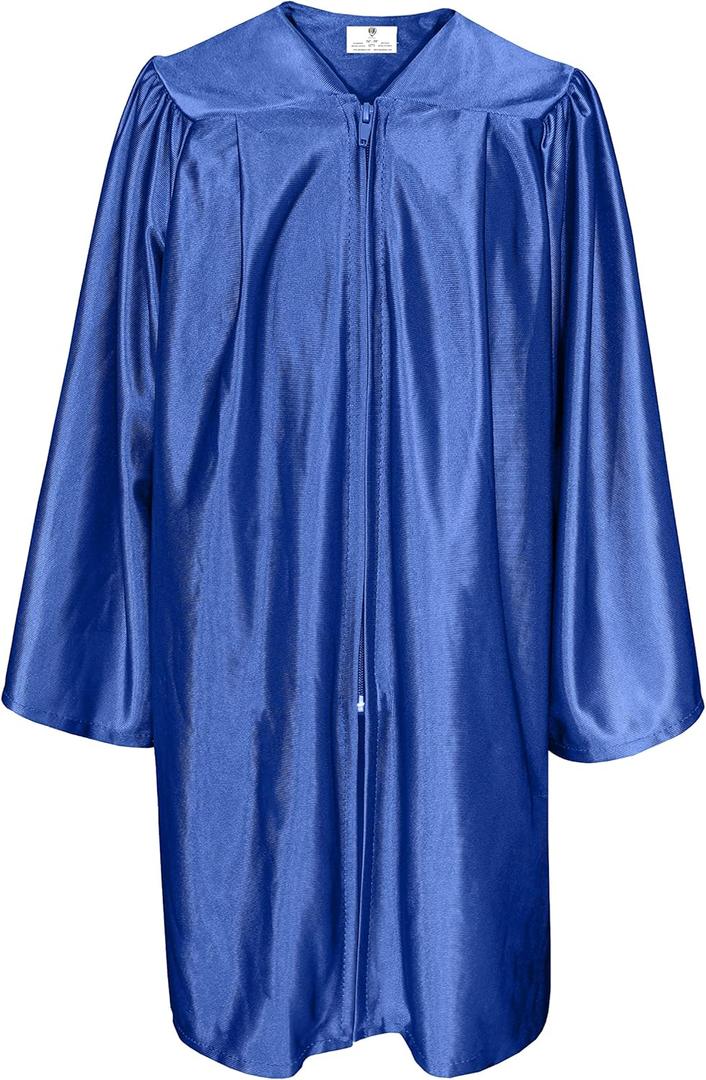 GradPlaza Shiny Kid Choir Robe Kindergarten Preschool Graduation Gown (36, Royal Blue)