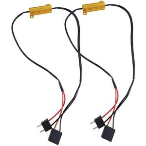 2Pcs H7 Load Resistor Kit Fix Hyper Flash, 50W 6 Ohm H7 Resistors for Switchback Turn Signal Light, Load Resistor Turn Signal Kit Canbus Decoder