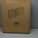 Foldable Wooden Dog Gate - 3-Panel Freestanding Pet Fence, 23.6 Inches, White - Suitable for Doorways & Stairs, Also Works as Baby Gate.