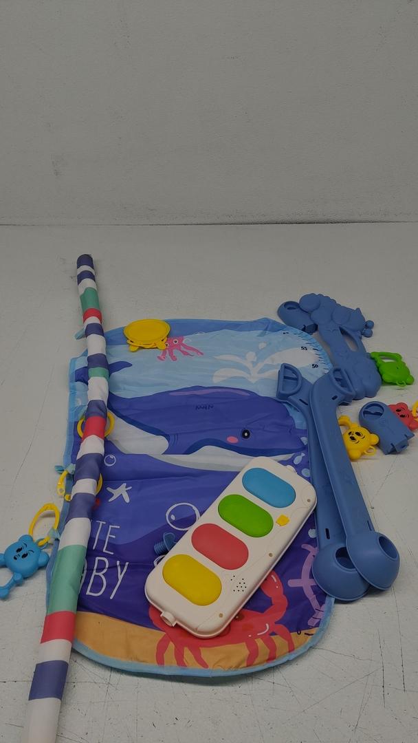 Baby Gym Play Mat Colorful Rattles Learning Toy Folding Play Piano Musical Tummy Time Mat Toys for Newborn Aged 0 to 36 Months