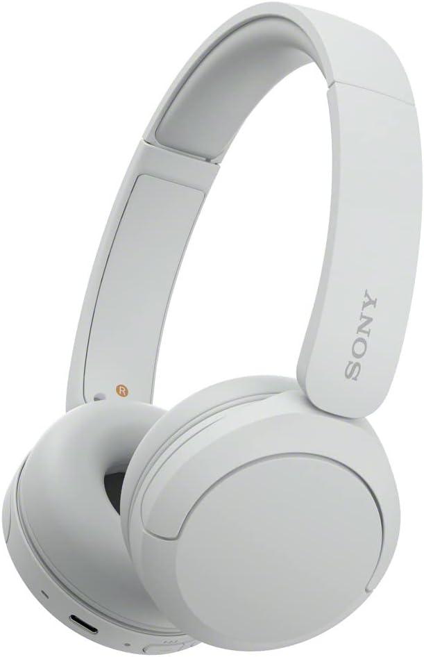Sony WH-CH520 Wireless Headphones Bluetooth On-Ear Headset with Microphone and up to 50 Hours Battery Life with Quick Charging, White
