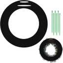 1 Piece Door Protecting Holiday Wreath Pad with Ties Rubber Pad Door Protector Prevent Scratches for Christmas Seasonal Decorative Protection Walls Glass (Fits 30 to 33 Inch Wreaths,Black)