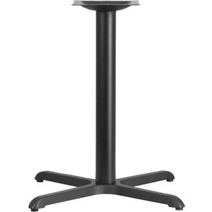 Flash Furniture 30" x 30" Restaurant Table X-Base with 3" Diameter Table Height Column, Commercial X-Base Cast Iron Restaurant Table Base, Black