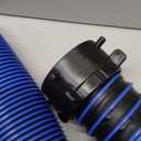 15FT RV Sewer Hose, EXTREME Heavy Duty 24 Mil TPE Material for Abrasion Resistance and Crush Protection, Camper Sewer Hose Kit with Pre-Attached Bayonet Fittings, 4-in-1 Adapter Elbow, Blue