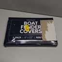 Boat Fender Covers  | Black & Navy Blue | 1, 2 & 4-Pack | Polyester (2-Pack, Navy Blue, 8 x 22)