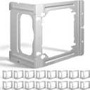 Tellegloww 100 Pack Galvanized Steel Electrical Outlet Box Mounting Bracket, for 4" and 4-11/16" Boxes, Metal Wall Mount Stud Bracket with Support Leg