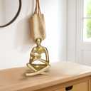 Gold Home Decor Accent Reading Women Thinker Statue Abstract Figurines for Living Room Office Desk Table Shelf Desk Bookshelf Shelves Collecting Gifts Decoration