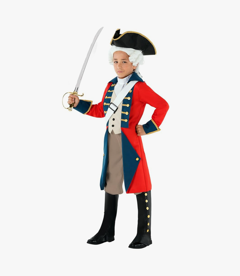 Morph - Revolutionary War Costume Kids - Colonial Costume Boys - British Red Coat Costume - Napoleon Costume Kids Large