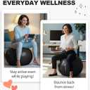 Trideer Exercise Ball for Yoga, Pilates & Fitness  Stability Ball Equipment for Home Gym & Office Chair, Core & Balance Training Accessories, Physical Therapy Equipment, Quick Pump Included, 5 Sizes (Black)