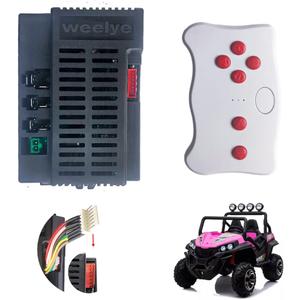 WEELYE RX30 24Volt Kids Ride on Electric Toy Car 2.4G Bluetooth Remote Control Receiver Controller Box Kit, RX74-1 24V Power Wheel Motherboard Transmitter Accessories Replacement Parts Conversion Kit
