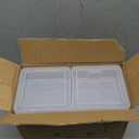 12 Pack Storage Containers with Latching Lid 5" x 5"x 1.9" Small Plastic Clear Stackable Boxes for Office and Beauty