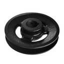 BK52-1 V-Belt Pulley 1 Inch Bore, 4.9" Outer Diameter, Cast Iron Single Groove Sheaves for 5L or B Belt