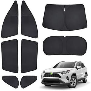 T TGBROS Window Shades for Toyota RAV4 2019-2024 2025 Windshield Side Rear Window Full Set Blackout Shades for RAV4 Accessories Foldable Privacy Window Cover 8PCS