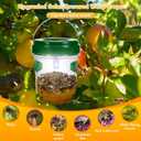 Wasp Traps for Hunting Wasps, Bees, Hornets, Insects, Yellow Jacket Traps, Wasp Trap Catcher, Reusable Solar Powered Hanging for Outdoor, 4 Packs