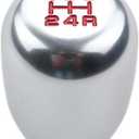 DEWHEL JDM Universal 5 Speed Manual Shift Knob M10x1.5 Screw On Silver