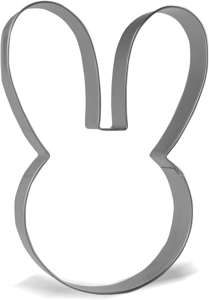 Keewah Easter Bunny Rabbit Face Cookie Cutter, 4.8, Stainless Steel