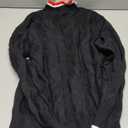 ZESICA Women's Casual Long Sleeve Mock Neck Cable Knit Contrast Color Fall 2026 Winter Chunky Pullover Sweater (Medium, Black)