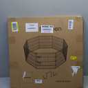 Dog Pen Pet Playpen Dog Fence Indoor Foldable Metal Wire Exercise Puppy Play Yard Pet Enclosure Indoor Outdoor 8 Panels 24 Inch with Bottom Pad/Top Cover (Black with Bottom pad)