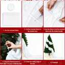 Thyle 28.8 Inch x 21.6 ft Giant Ribbon Christmas Tree Decorations Extra Large Gorgeous Elegant Wide Ribbon Garland for Christmas Staircase Wedding Indoor Outdoor Decorations(White,Chiffon)