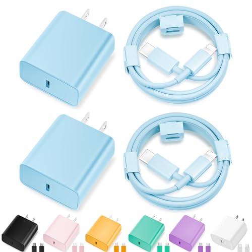 iPhone Charger Fast Charging,[MFi Certified] 2Pack 20W Type C Fast Charger Block with [10FT&6FT] USB C to Lightning Cable Compatible for iPhone 14/13/12/11 Pro Max/Xs Max/XR/X,iPad