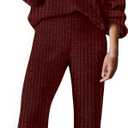 RUMIA Fall Outfits for Women 2025 Vacation Matching Sweater Lounge Sets (S-2XL) (Medium, Burgundy)