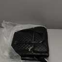 Lunch Tote Bag for Women 17.3 Inch Laptop Bag with Insulated Lunch Compartment Leather, Quilted Computer Tote, Quilted Work Bag for Office, Teacher, Commuter (Black)