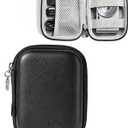 Digital Camera Case for CAMKORY, KODAK PIXPRO FZ45/FZ55, Canon IXUS 285 HS, Lecran, Small Travel Compact Camera Holder with Mesh Pocket for Accessories SD Card (Black)