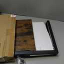 Pipishell C Shaped End Table 27 inches High, Side Table for Couch Slide Under, C Table Sofa Side End Table for Living Room (11.8D x 19.7W x 27.2H in, Rustic Brown)