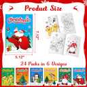 D-FantiX 24Pack Christmas Coloring Book for Kids, Christmas Party Favors for Kids, Holiday Activities Gift for Boys Girls, Xmas Treats Prizes Stockings Goodie Bags Stuffer Filler Party Supplies